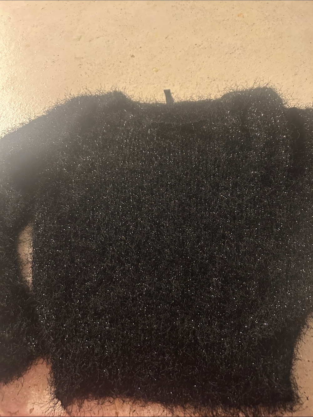 Black Fuzzy Long-Sleeve Womens Sweater Divided by H&M